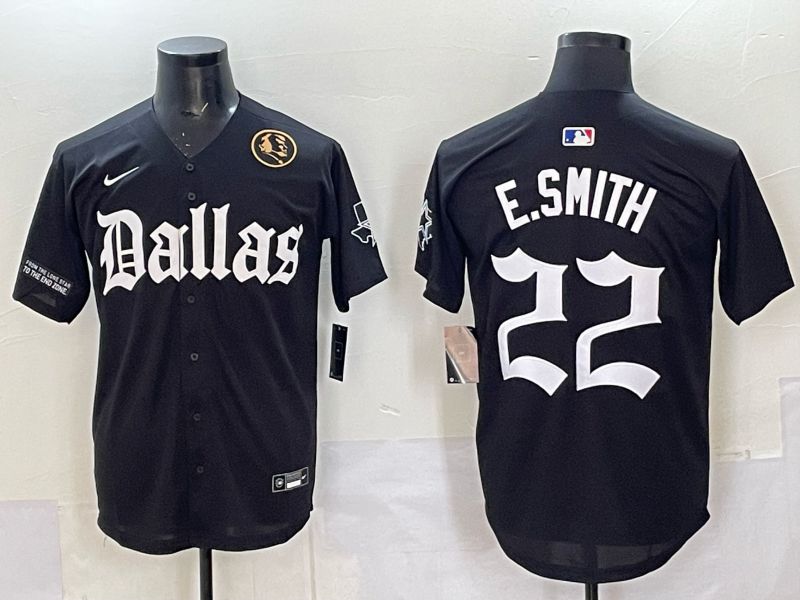 Men 2025 Nike Dallas Cowboys #22 E.Smith Black 5th generation Joint Name Limited NFL Jersey 017->dallas cowboys->NFL Jersey
